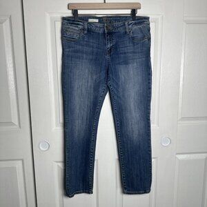 Kut From The Cloth 10P Catherine Boyfriend Jeans Mid Rise Slim Medium Wash Blue